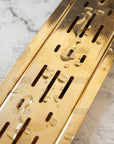 Unlacquered Brass Linear Floor Drain, Solid Brass Rectangular Shower Drain