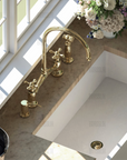 Unlacquered Victorian Brass Bridge Faucet