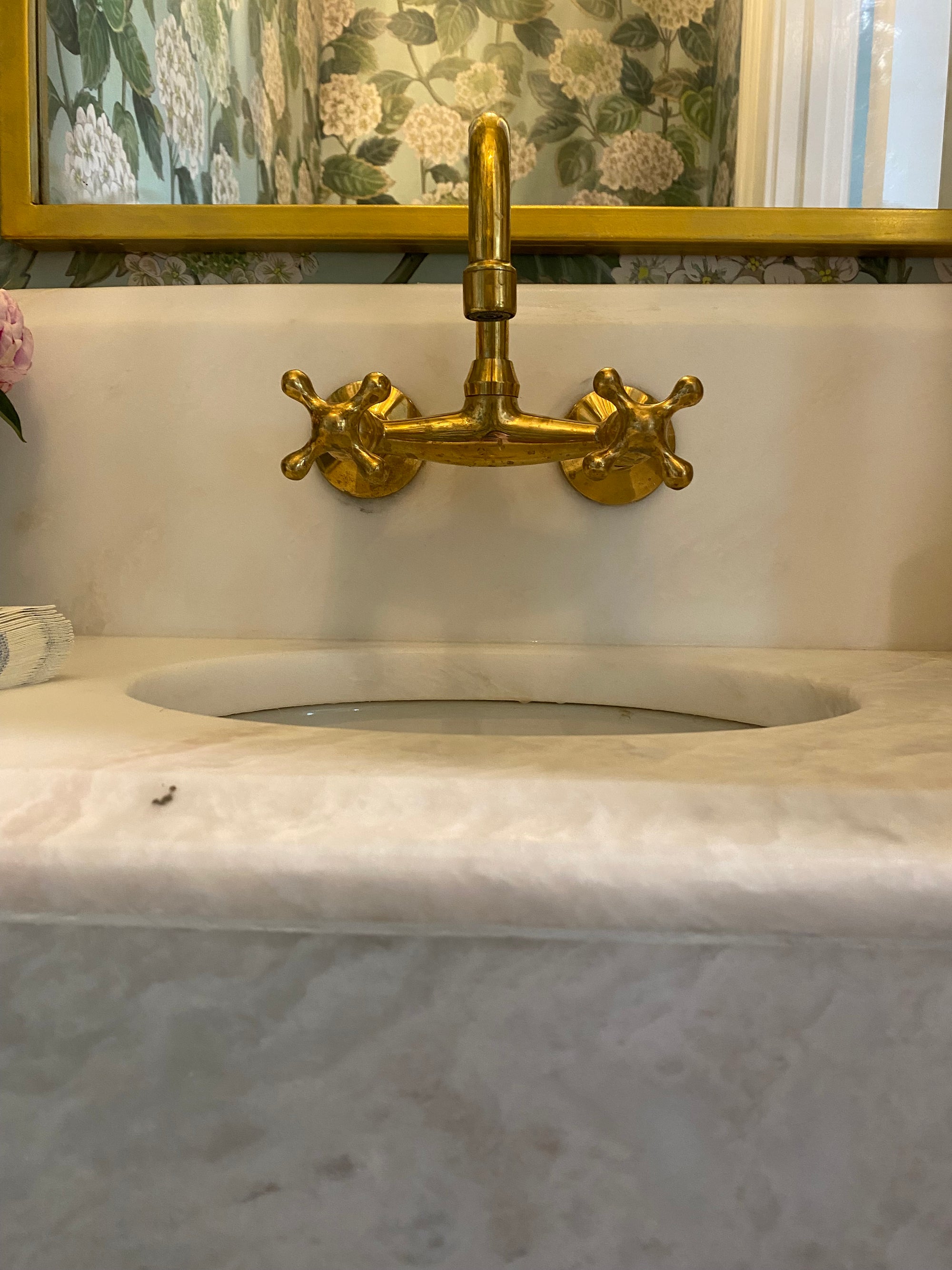 Unlacquered Brass Wall Mounted Faucet, Da Frico Style