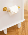 Brass Toilet Paper Holder – Vintage Wall Mount Toilet Roll Holder in Unlacquered Brass