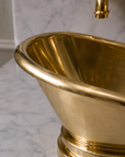 Unlacquered Brass Vessel Sink - Bathtub Style