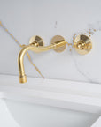 Unlacquered Brass Curved Wall Mount faucet