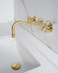 Unlacquered Brass Curved Wall Mount faucet
