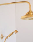 Unlacquered Brass Exposed Shower - High Pressure System Shower