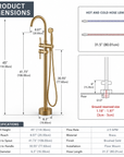 Sterling Freestanding Tub Filler With Hand Shower