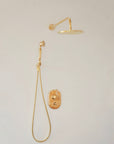 Unlacquered Brass Shower Set, Santorini Style