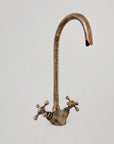 Oil Rubbed Bronze Faucet, Single Hole Two Handles Faucet