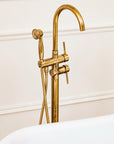 Sterling Freestanding Tub Filler With Hand Shower