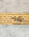 Unlacquered Brass Linear Floor Drain, Solid Brass Rectangular Shower Drain