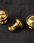 Unlacquered Brass Knobs, Antique Brass Round Knob, Vintage Cabinet Knobs