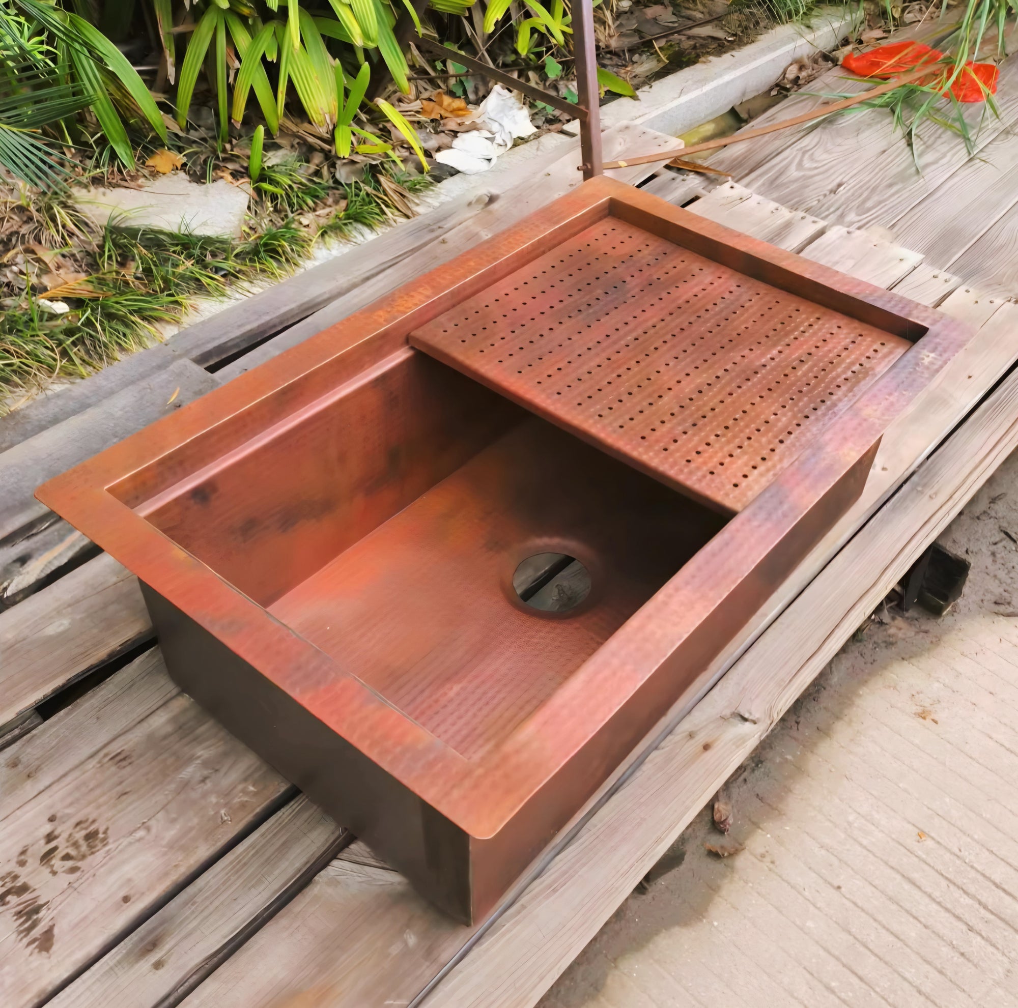 Double Copper Farmhouse Kitchen Sink