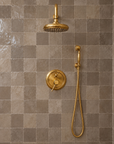 Shawnee Shower Combo with Handheld and Tub Spout – Unlacquered Brass