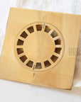 Unlacquered Brass Shower Floor Drain, Solid Brass Square Floor Drain