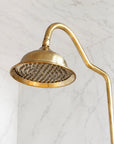 Unlacquered Brass Delta Vintage Shower