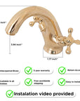 Unlacquered Brass Bath Vanity Faucet