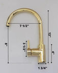 Unlacquered Brass Basin Faucet