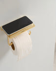 Unlacquered Brass Toilet Roll Holder, Storage Bathroom Decor