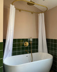 Brass Shower Curtain Rod, Bath Rail for Shower Covering