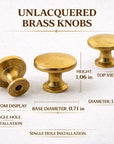 Ball Cabinet Knob - Unlacquered Brass