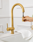 Brewster Pull Down Faucet - Unlacquered Brass