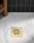 Brass Shower Floor Drain with Removable Strainer Cover
