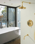 Solid unlacquered brass 8 inch tub spout for traditional bathtub setups
