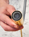 Unlacquered Solid Brass Pull Down Kitchen Faucet