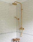 Unlacquered Brass Exposed Shower - High Pressure System Shower