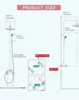 Unlacquered Brass Exposed Shower - High Pressure System Shower