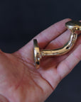 Unlacquered Solid Brass Hook, Multi use Hook For Storage