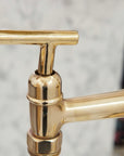 The Classic English Style Telephone Tube Filler, Brass Freestanding Filler