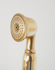 Handcrafted Unlacquered Brass Shower System, Rainfall Headshower