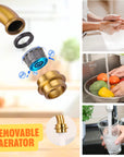 Vintage Bridge Faucet with Side Sprayer - Unlacquered Brass