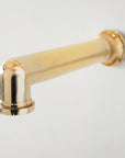 UNLACQUERED BRASS SHOWER, HIGH PRESSURE CURVED ARM