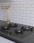 Unlacquered Brass Pot Filler Faucet, Standing Brass Pot Filler
