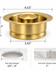 Kitchen Sink Garbage Disposal Flange & Stopper – Unlacquered Brass