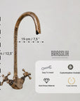 Oil Rubbed Bronze Faucet, Single Hole Two Handles Faucet