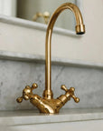 Wenston Single Hole Faucet - Unlacquered Brass