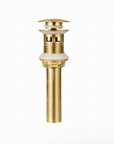 Bathroom Sink Pop-Up Drain with Overflow – US Standard, Unlacquered Brass
