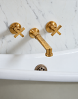 Delta Tub Filler | Unlacquered Brass