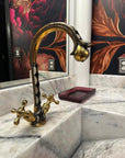 Unlacquered Brass and Resin Bar Faucet