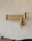 Denver Brass Pot Filler - Unlacquered Brass