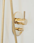 Unlacquered Brass Shower Set, Santorini Style