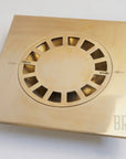 Unlacquered Brass Shower Floor Drain, Solid Brass Square Floor Drain