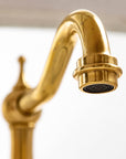 Vintage Bridge Faucet with Side Sprayer - Unlacquered Brass