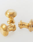 Unlacquered Brass Knobs, Antique Brass Round Knob, Vintage Cabinet Knobs