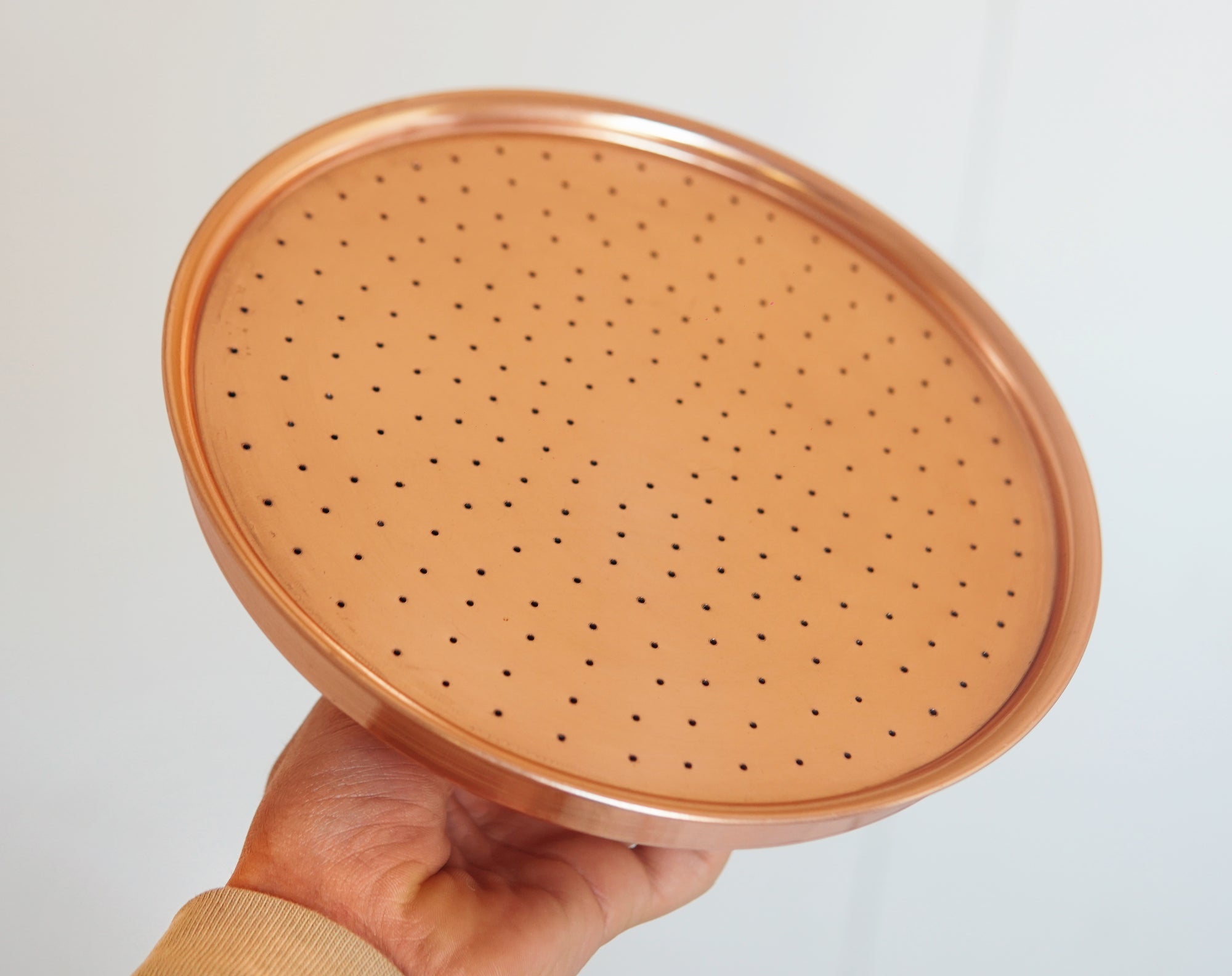 Unlacquered Copper Showerhead, Indoor & Outdoor Use