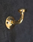 Unlacquered Solid Brass Hook, Multi use Hook For Storage