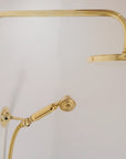 Handcrafted Unlacquered Brass Shower System, Rainfall Headshower