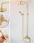 Unlacquered Brass Exposed Shower - High Pressure System Shower